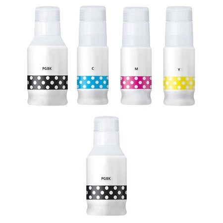 Canon Compatible GI-41 Full Set of Ink Bottles & EXTRA BLACK (2 x Black, /Cyan/Magenta/Yellow)